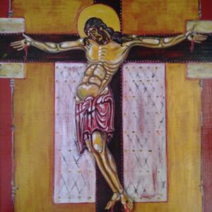 Pittura su legno. Tema religioso